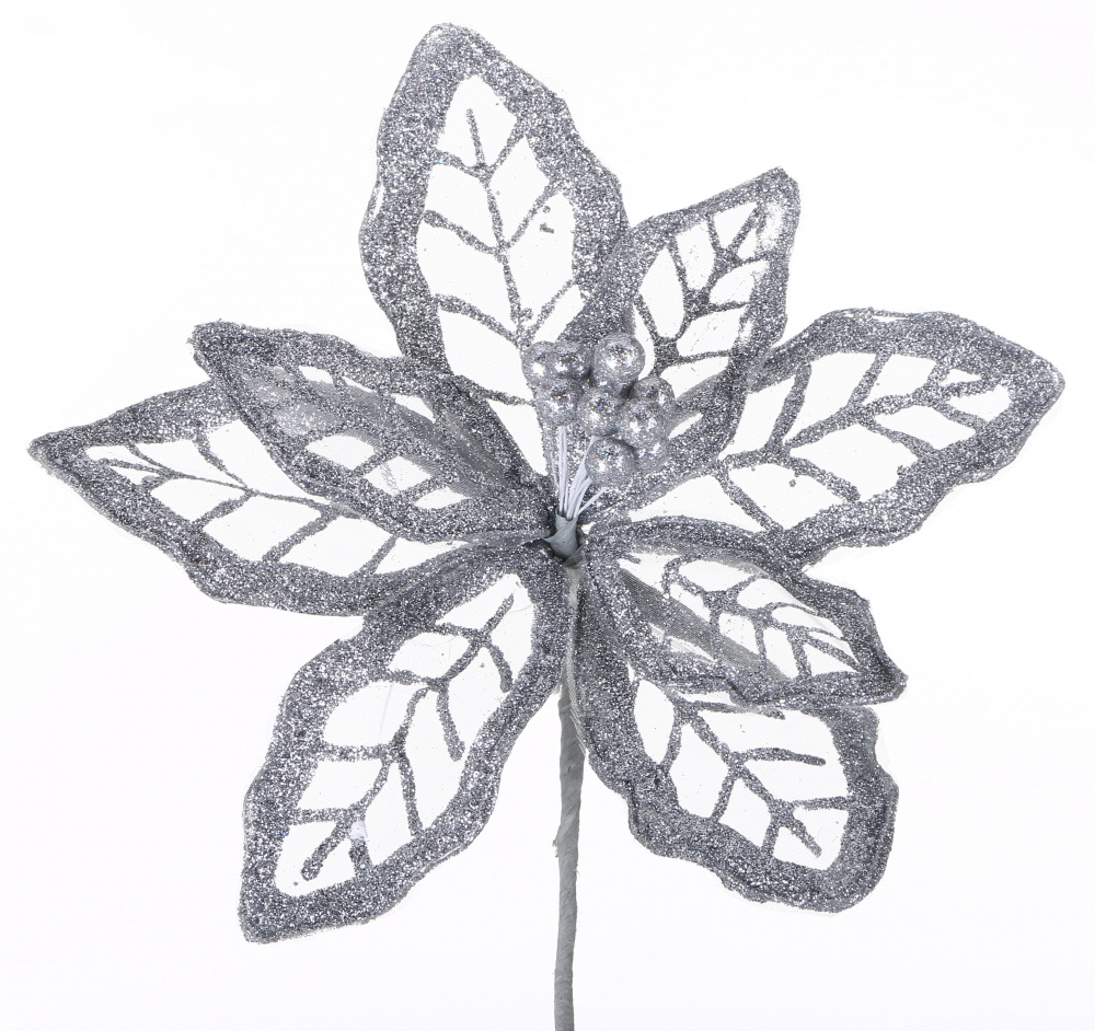 Квітка декоративна органза 22 см в асортименті (RS1A613-1)