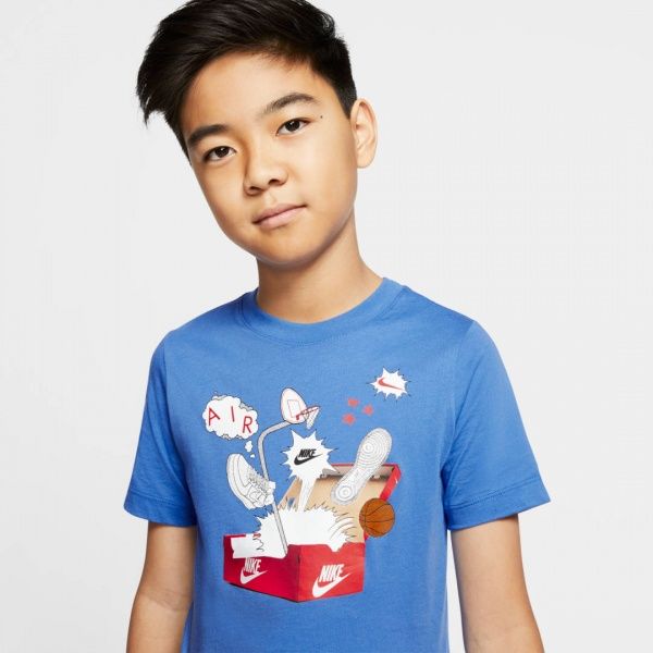 Футболка Nike B NSW TEE SHOEBOX AF1 CV2163-402 XL синій