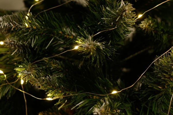 Электрогирлянда теплого белого цвета 10 лент светодиодная (LED) 80 ламп 