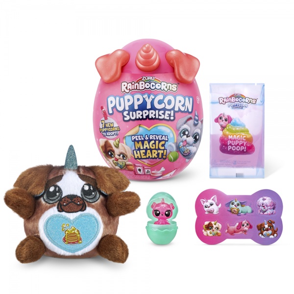 Мягкая игрушка Rainbocorn Zuru Puppycorn Surprise S4 18 см разноцветный 9251H