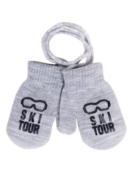 Рукавицы YO! р.10 /серый меланж