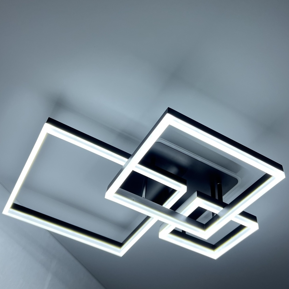 Люстра світлодіодна Luminaria 4x105 Вт LED-модуль чорний GENNY SQUARE RGB 105W 4S BLACK