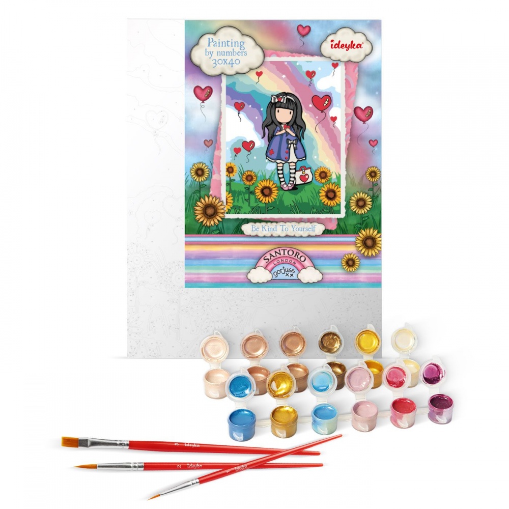 Картина по номерам Be Kind To Yourself Santoro Gorjuss Collection 30х40 см Ideyka