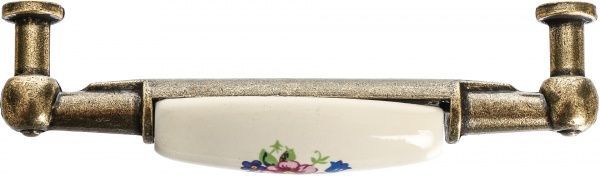 Мебельная ручка UP 211 AB/MLK 96 мм старая бронза DC