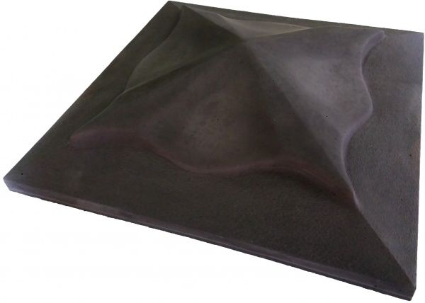 Крышка на столб Медуза 450x450x110 мм черный Литос 