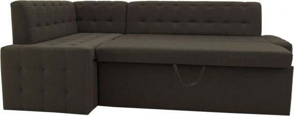 Уголок кухонный Кедр КАРАТ раскладной 7 ткань коричневый 