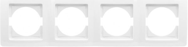 Рамка четырехместная TEM Ekonomik горизонтальная белый 4324445