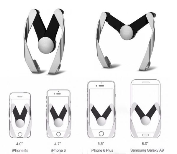 Підставка для телефону Z-13 Zaryad універсальний сірий металік