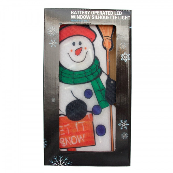 Декоративная новогодняя фигура Девилон Снеговик 10 ламп 25 см 