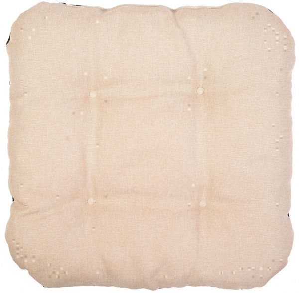 Подушка на стул Безе 41х41х8 жаккард С19+С024 черный+бежевый