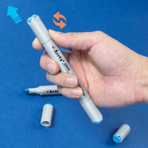 Набор маркеров Arrtx Oros ASM-03BU 24 цвета синие оттенки LC302529 