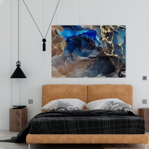 Картина на холсте Голубые флюиды 110x80 см WS Holst 14082213,6 