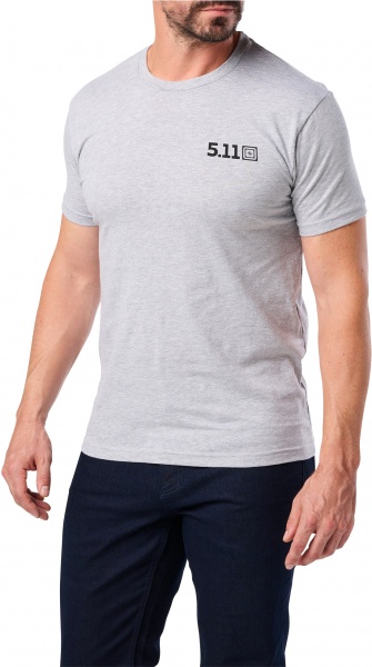 Футболка чоловіча 5.11 Tactical з малюнком Minefield 76131-016 р.M Grey Heather
