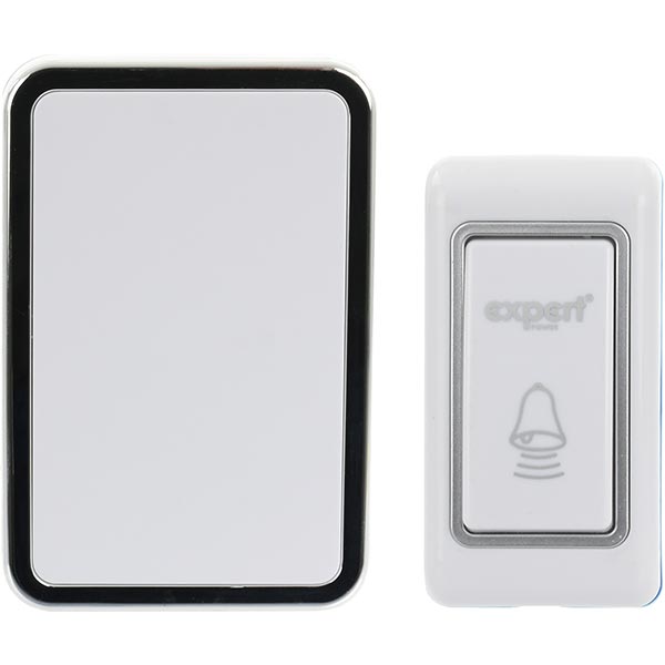 Дзвоник бездротовий Expert білий із сірим DN4U13