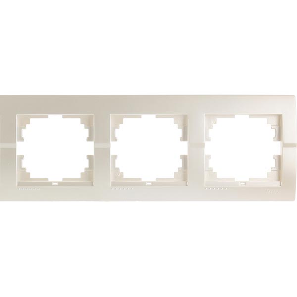 Рамка трехместная Lezard DERIY горизонтальная жемчужно-белый 702-3000-148
