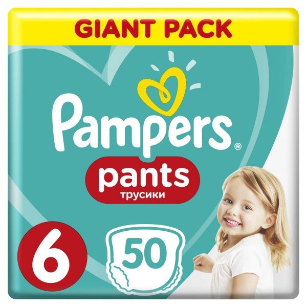 Підгузки-трусики Pampers Pants Розмір 6 (15+ кг) 50 шт.