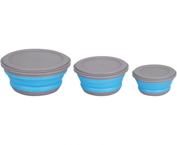 Набір туристичного посуду Summit POP BOWL SET BLUE/GREY (3 ШТ.)