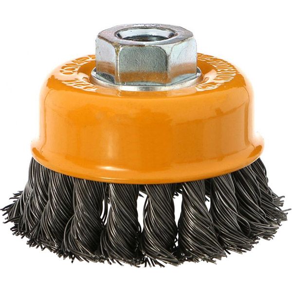 Щітка торцева 75 мм М14 Compass плетений дріт