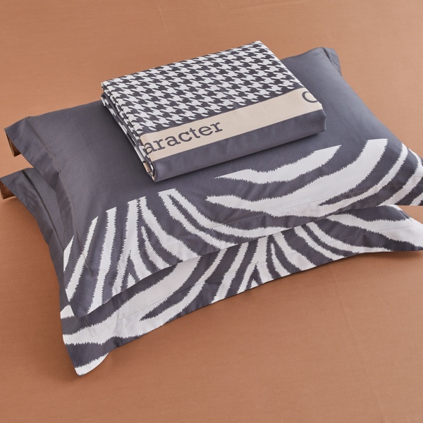 Комплект постельного белья Salerno 2 темно-серый с белым La Nuit 