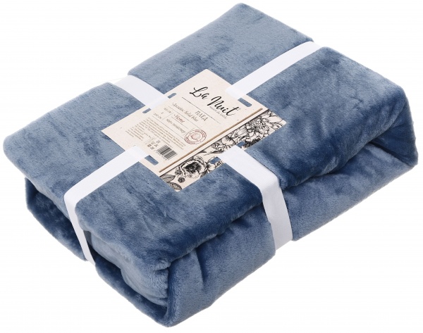 Плед Frannel Solid blue 160x200 см синій La Nuit 