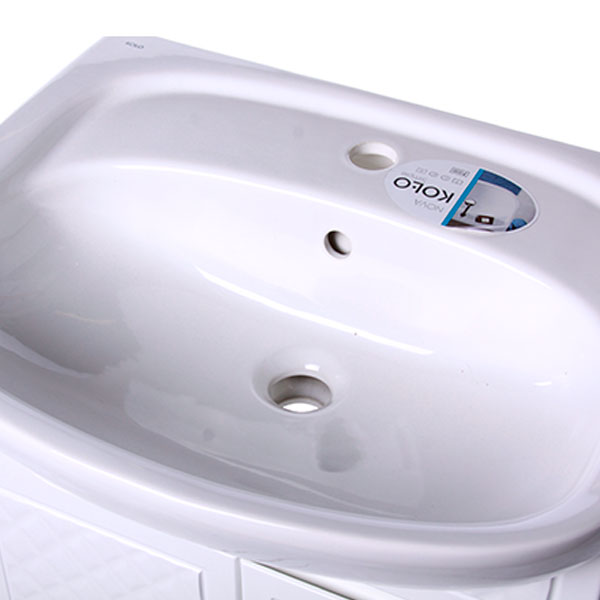 Тумба підлогова Aqua Rodos Родорс 50 біла з умивальником Nova 50