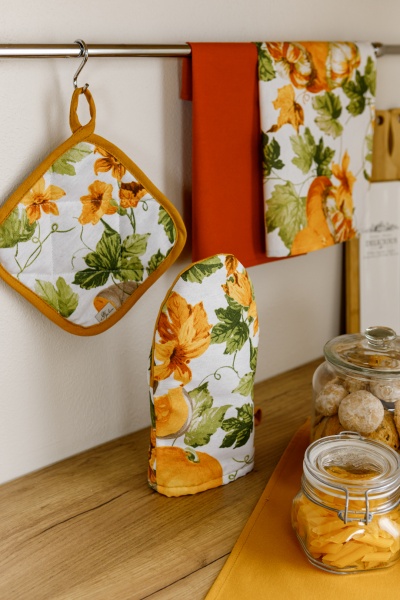 Рукавица Happy Fall 15x20 см белый с рисунком Прованс 