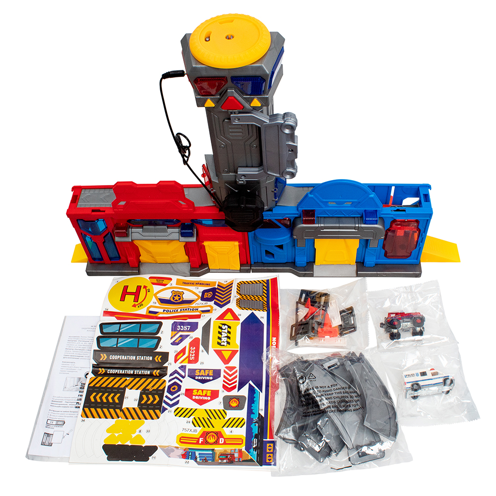 Ігровий набір Qunxing Toys Паркінг Пожежна та поліцейська служби SK-757XJA