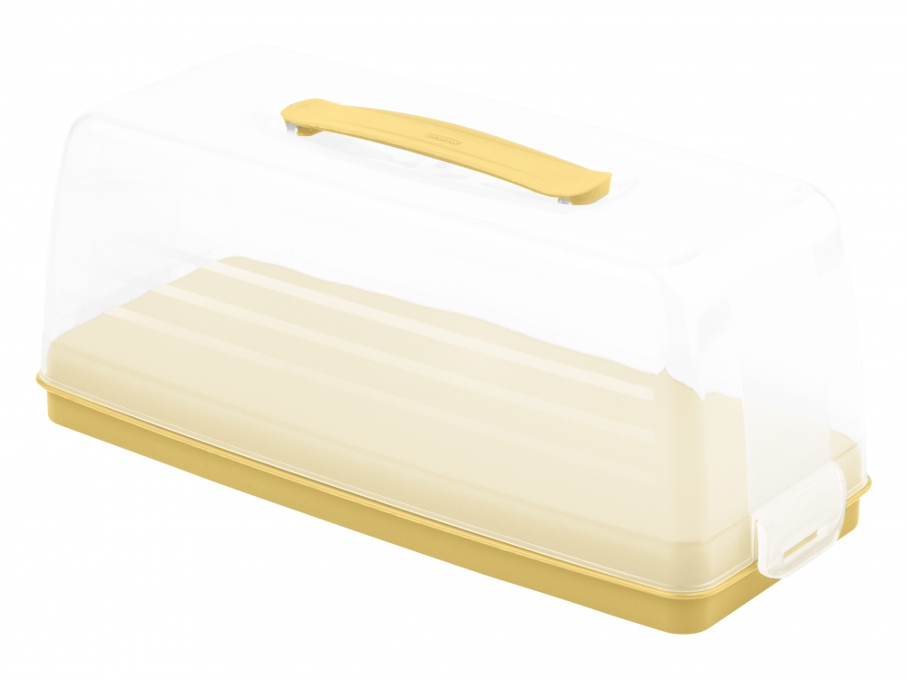 Тортовница Curver 35,5х15х14,2 см прозрачная/желтая 758308