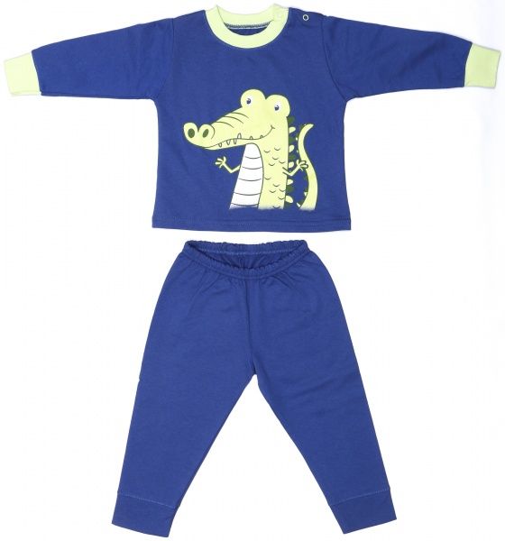 Пижама детская Фламинго р.80 синий с салатовым 109-312 