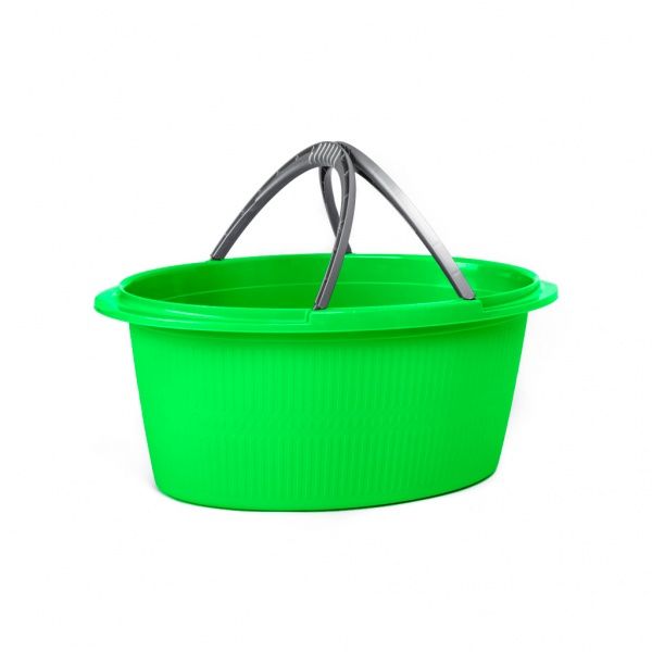 Таз пластиковий Sanja IPPI 60х40х25 см зелений з ручками 30 л