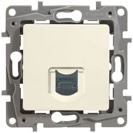 Розетка телефонна Legrand Etika RJ11 кремовий 672340