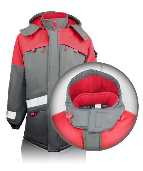 Куртка рабочая Торнадо Грей р. 52-54 рост 3-4 03078-104-108_(170-176) серый с красными вставками