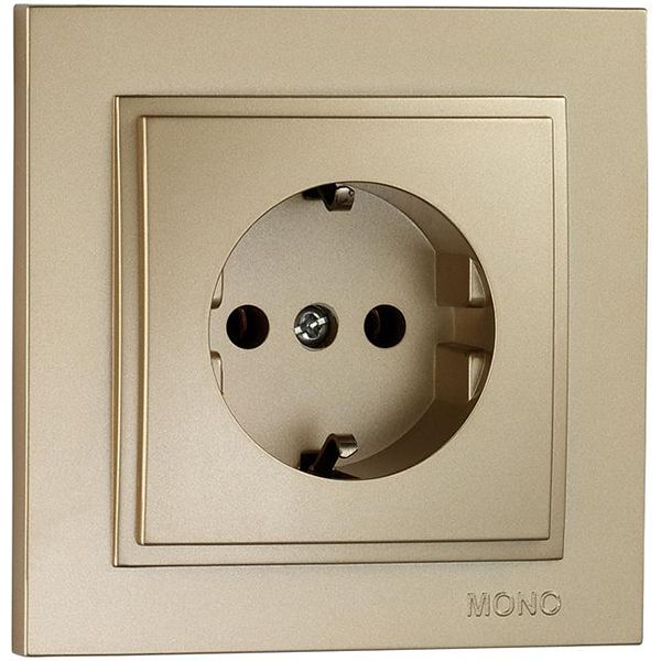 Розетка без заземлення Mono Despina без шторок без кришки титановий 102-222222-116