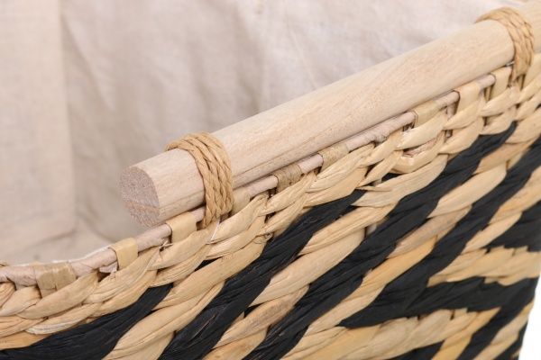 Кошик плетений Tony Bridge Basket з текстилем 43х31х26 см BXF20-5A-1 