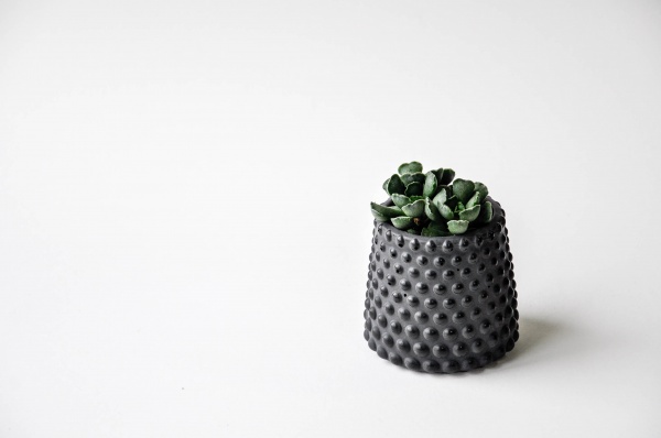 Кашпо декоративне bubble cup темно-сірий бетон