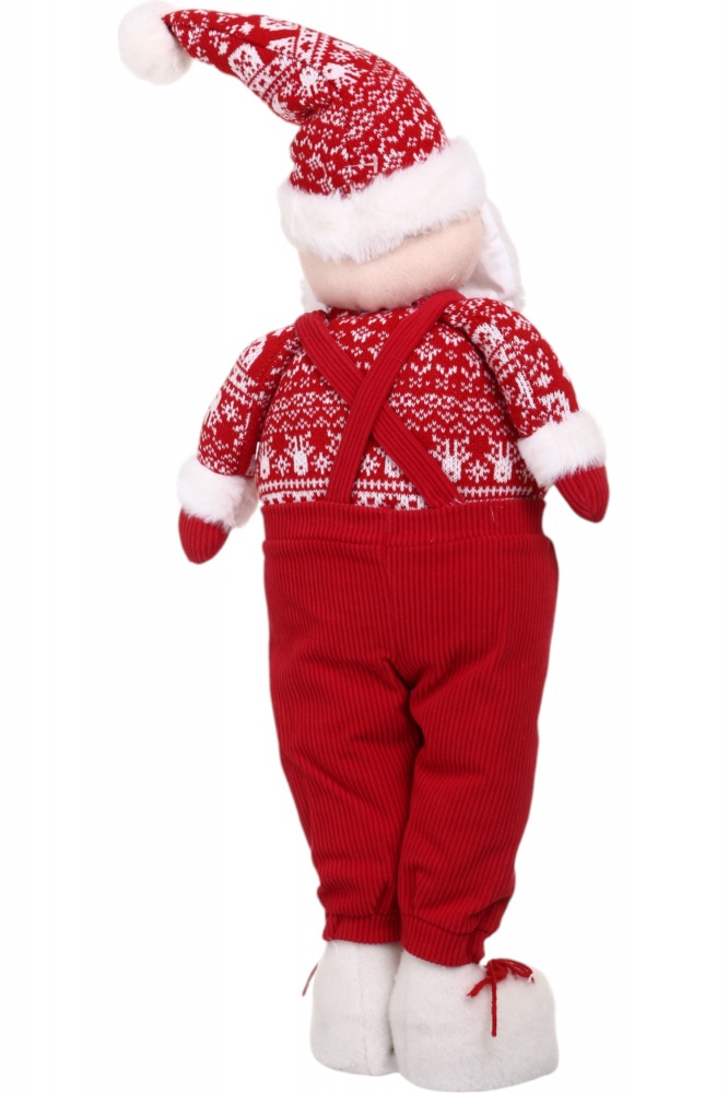 Декорація новорічна текстильна 20x61 см червоно-білий 2 асортименти AJD422307AB