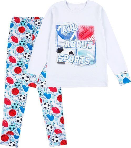 Пижама для мальчиков Фламинго Мячики р.164 серый с рисунком 253-222-31 