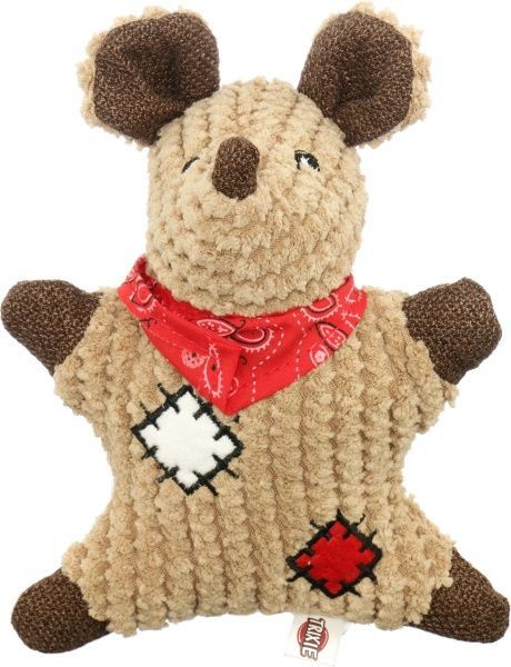 Игрушка для собак Trixie Мышка с заплатками 19 см 36030