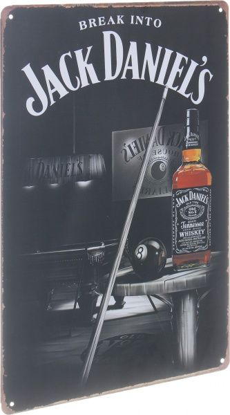 Табличка жестяная печатная Jack Daniels 30x20 см разноцветный 
