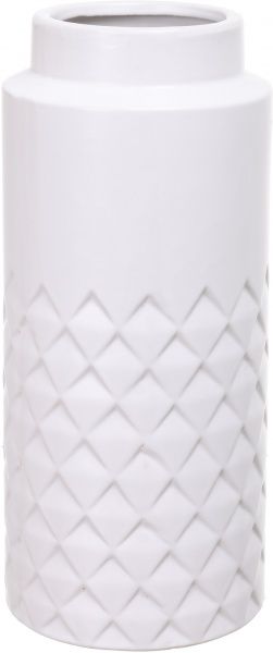 Ваза керамическая белая Matt 13,5х13,5х30 см