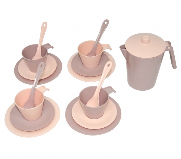 Набір дитячого посуду Tigres релакс кавовий 17 елементів 39894