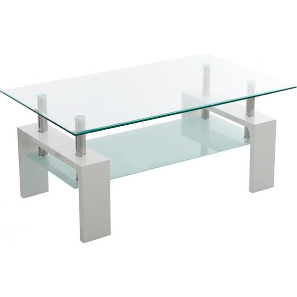 Стіл журнальний Diana Intro білий лак 1000x600x450 мм