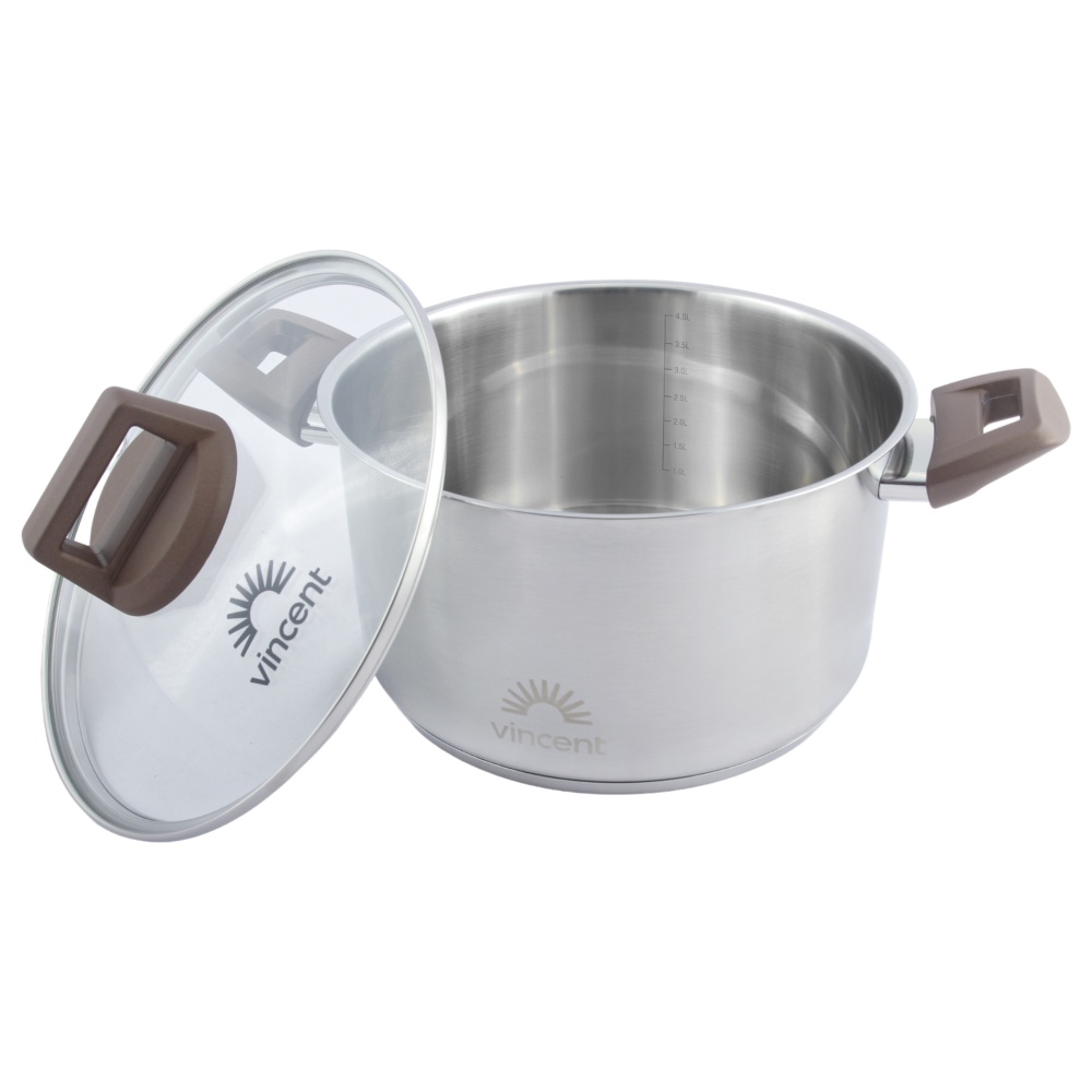 Кастрюля с крышкой Vincent 22 см 4,3 л VC-3186-22
