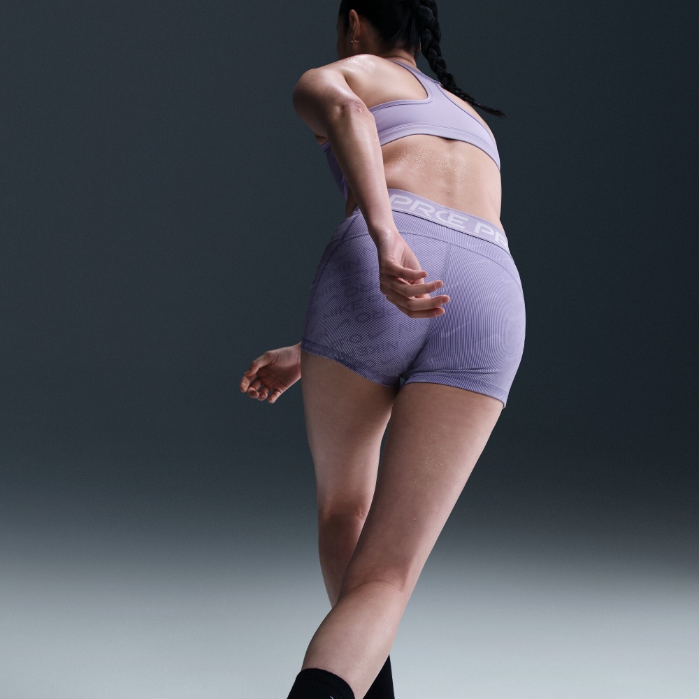 Лосини Nike W NP DF MR 3IN SHORT TT AOP HM6093-533 р.M фіолетовий