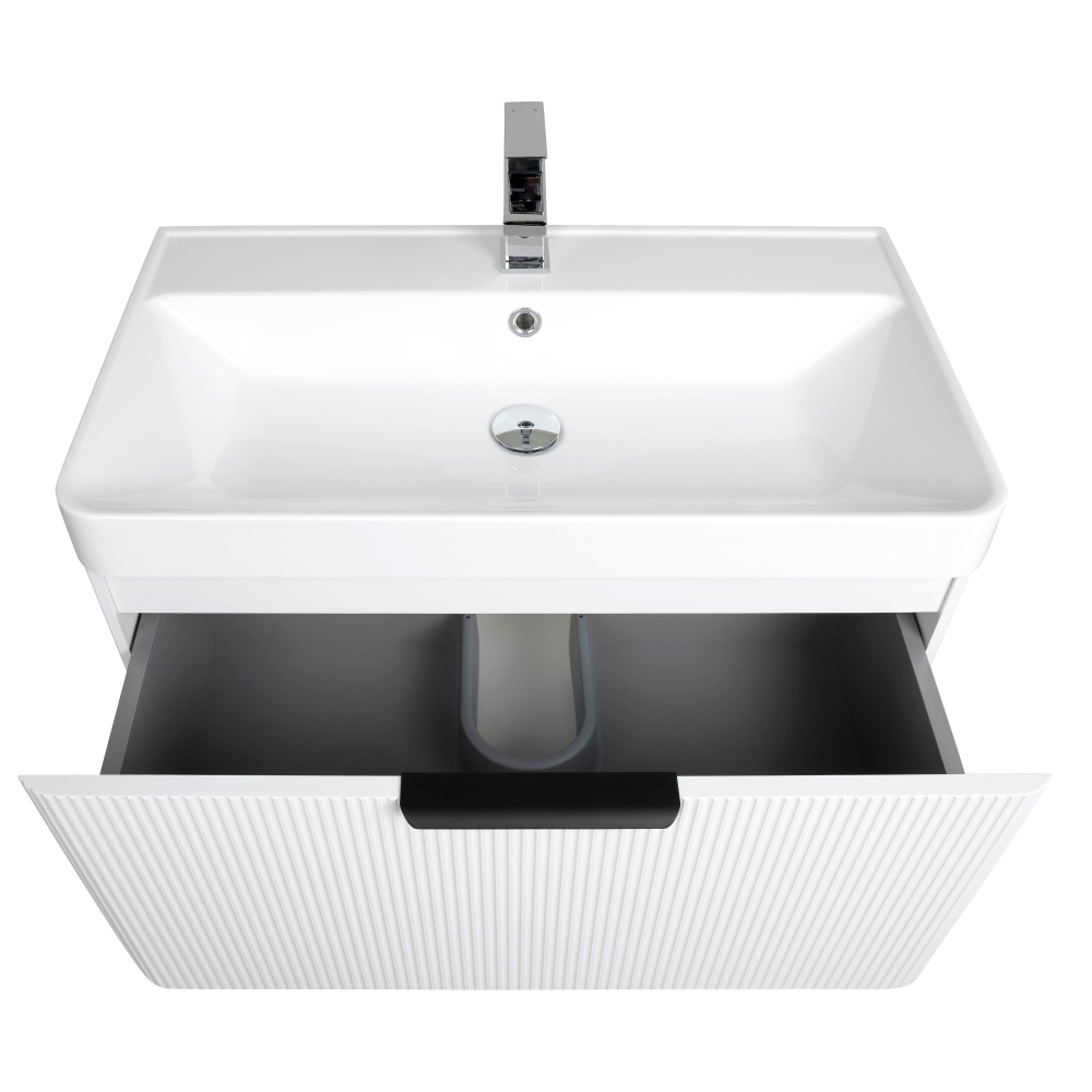 Тумба підвісна Aqua Rodos Frost White з умивальником Deep 75 см (АР000127941)