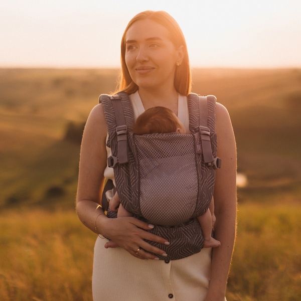 Ерго-рюкзак ONE Organic Хвиля Love & Carry сірий LC573 