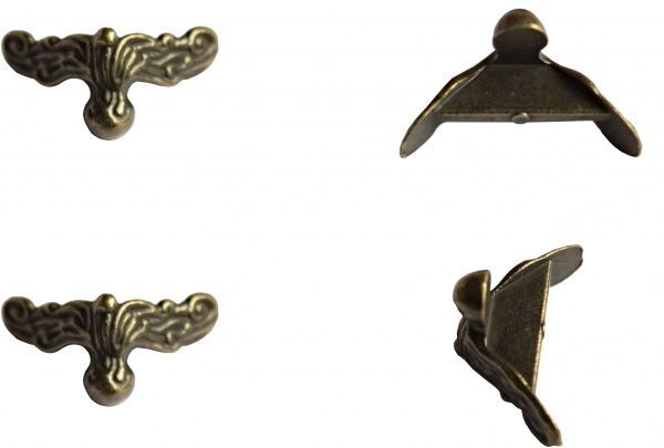 Ніжки декоративні стара латунь 20х20 мм 4 шт. 