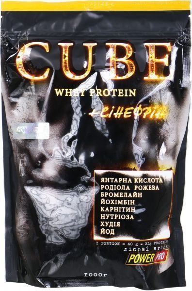 Протеин POWER PRO CUBE+CitrusAurantium Лесные ягоды 1 кг 