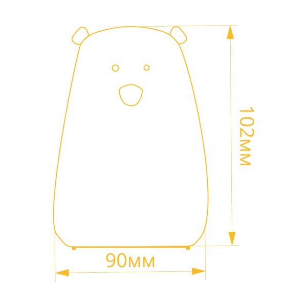 Ночник LightMaster силиконовый SNL-В02 Медвеженок RGB голубой 