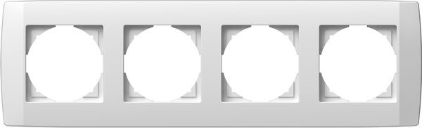 Рамка четырехместная TEM Logiq универсальная белый OQ40PW-U